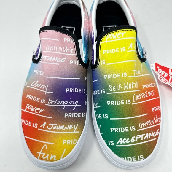 Vans Classic Slip On Pride Rainbow Sneakers - Picture 3 of 8